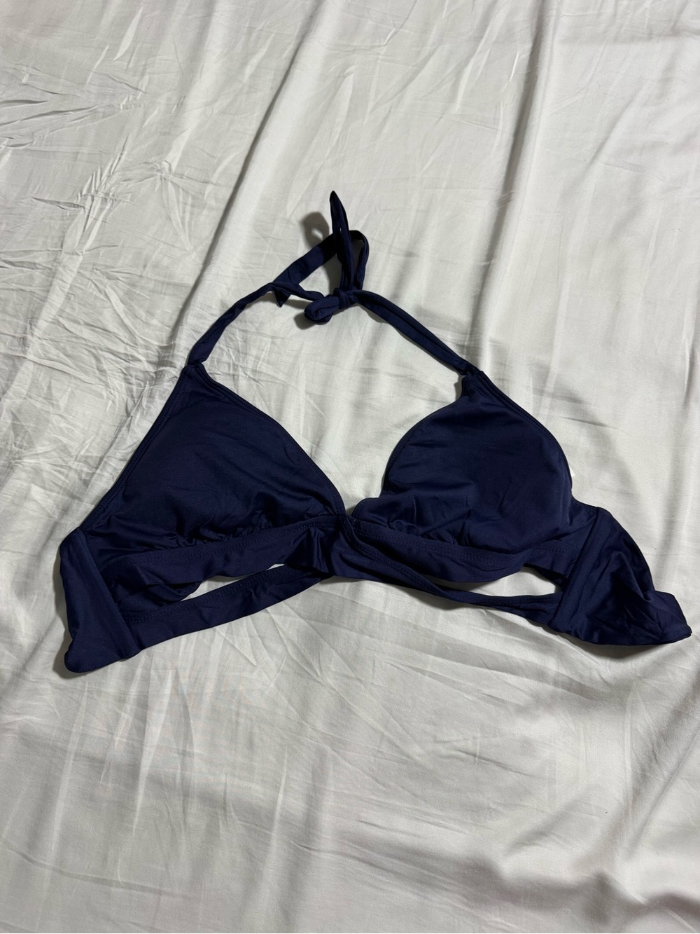 Kona Sol Navy Halter Bikini Top